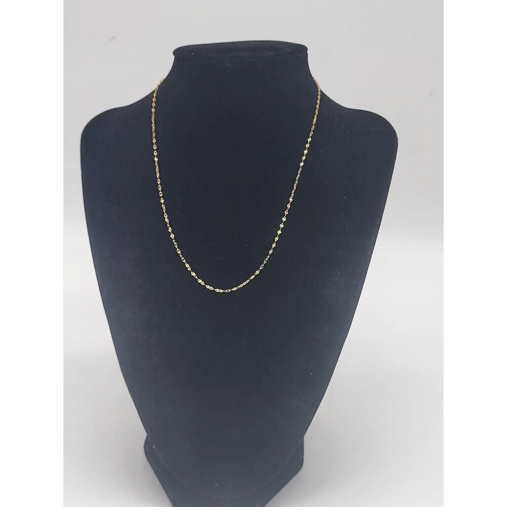 Caitlyn Minimalist Josephine Mirror Chain Necklace 925 Sterling Silver18K Finish